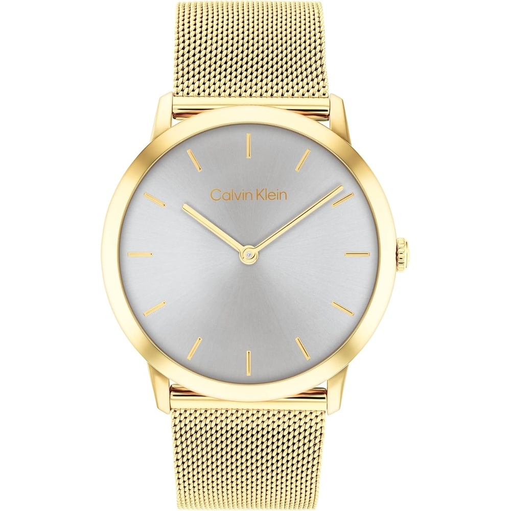 image:imageCalvin Klein Exceptional Womens and Mens 2H Quartz Watch Stainless Steel with Mesh Bracelet Water Resistant 3 ATM30 Meters Trendy CK Watches for Him and Her 37 mmGold Plated