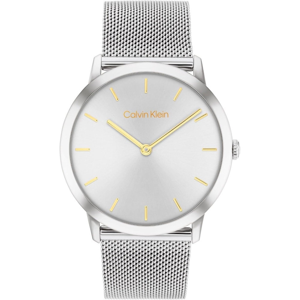 image:imageCalvin Klein Exceptional Womens and Mens 2H Quartz Watch Stainless Steel with Mesh Bracelet Water Resistant 3 ATM30 Meters Trendy CK Watches for Him and Her 37 mmSilver