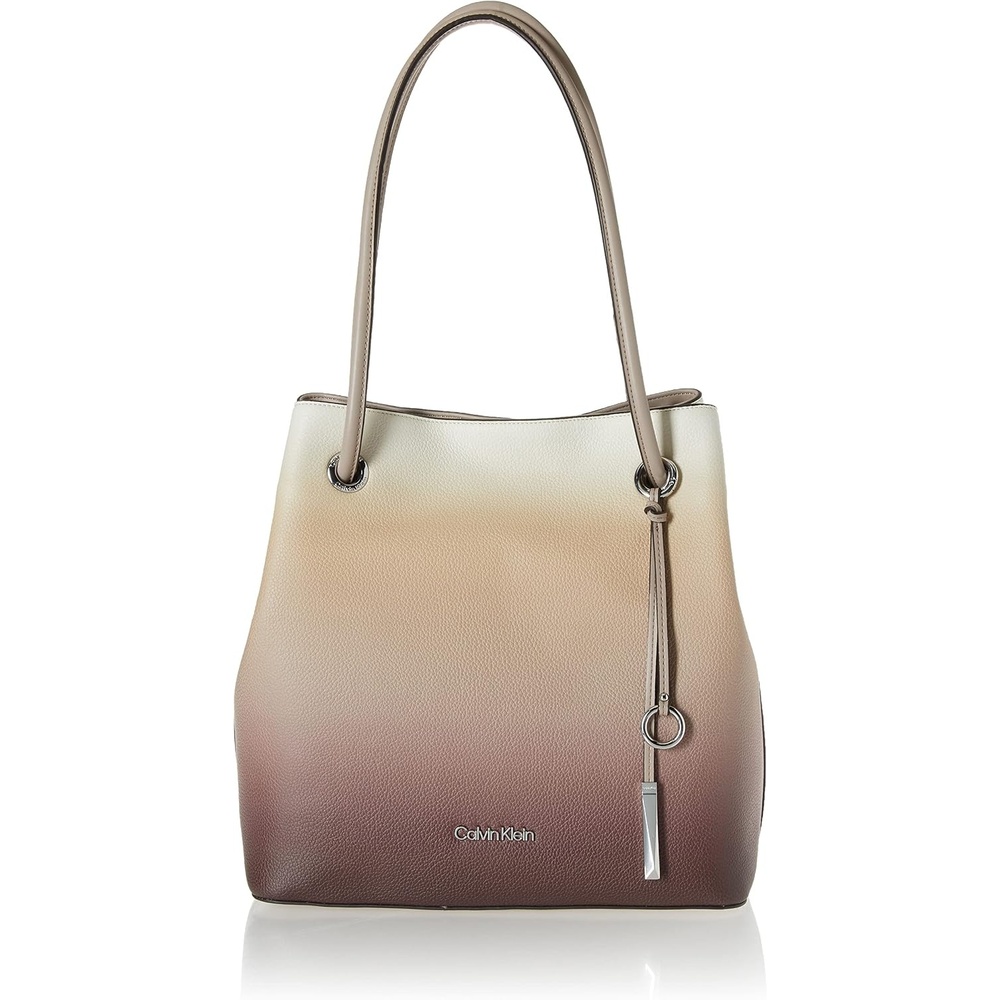 image:imageCalvin Klein Gabrianna Bubble Lamb NorthSouth Key Item ToteGoat Multi