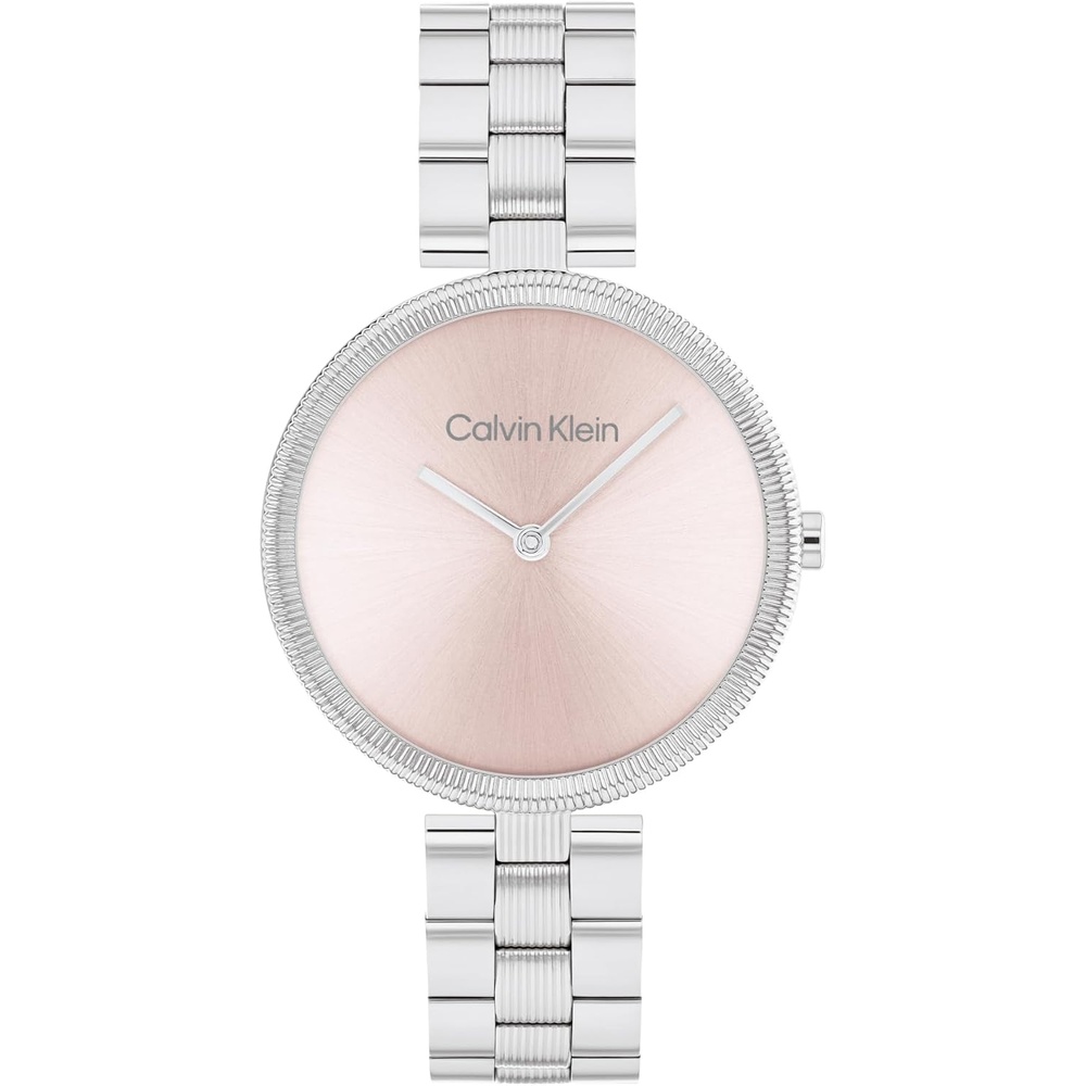 image:imageCalvin Klein Gleam  Womens 2H Quartz Watch Stainless Steel  Water Resistant 3 ATM30 Meters  A Timeless Elegance for Her Everyday Lifestyle  32 mmSilver