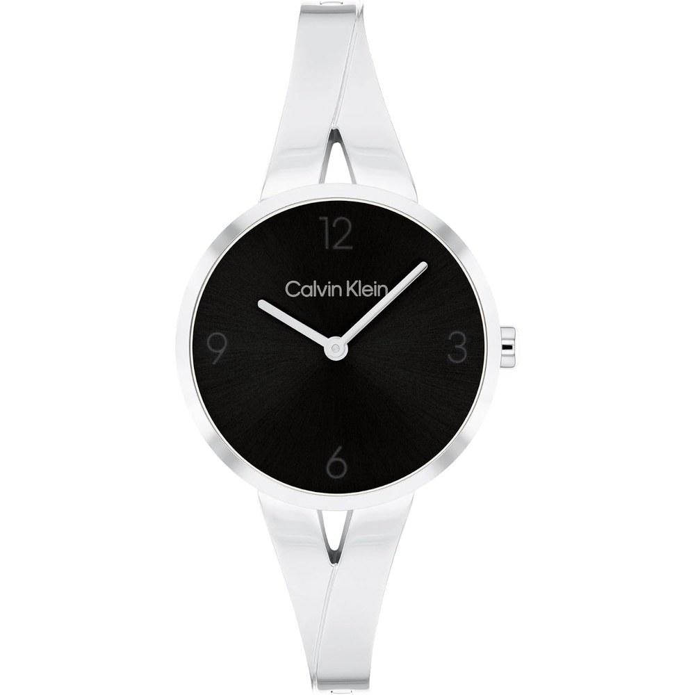 image:imageCalvin Klein Joyful  Womens 2H Quartz Watch Stainless Steel Case Bangle Bracelet  Water Resistant 3 ATM30 Meters  Adjustable Links for a Custom Fit  30 mmSilver