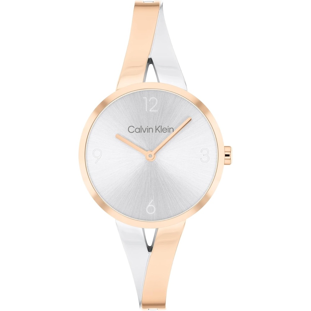 image:imageCalvin Klein Joyful  Womens 2H Quartz Watch Stainless Steel Case Bangle Bracelet  Water Resistant 3 ATM30 Meters  Adjustable Links for a Custom Fit  30 mmTwo Tone