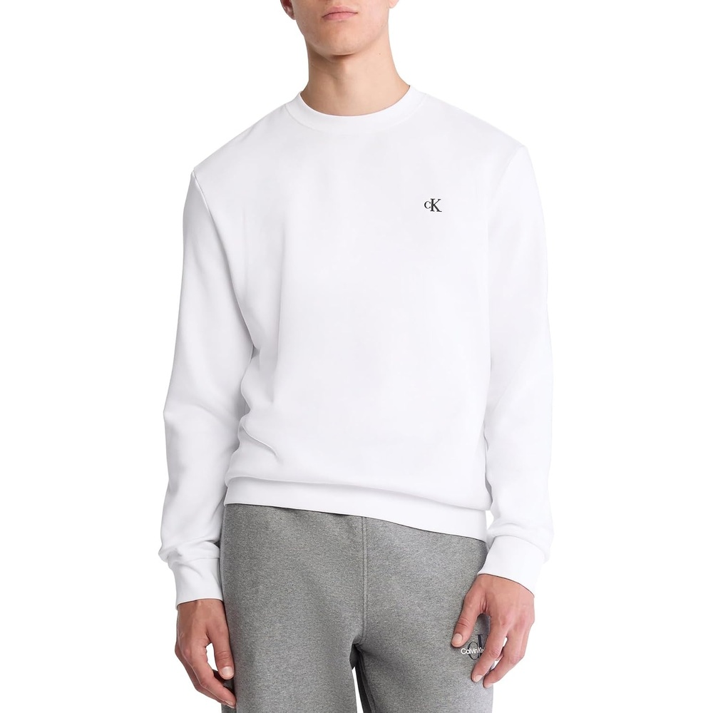 image:imageCalvin Klein Mens Archive Logo Fleece SweatshirtBrilliant White