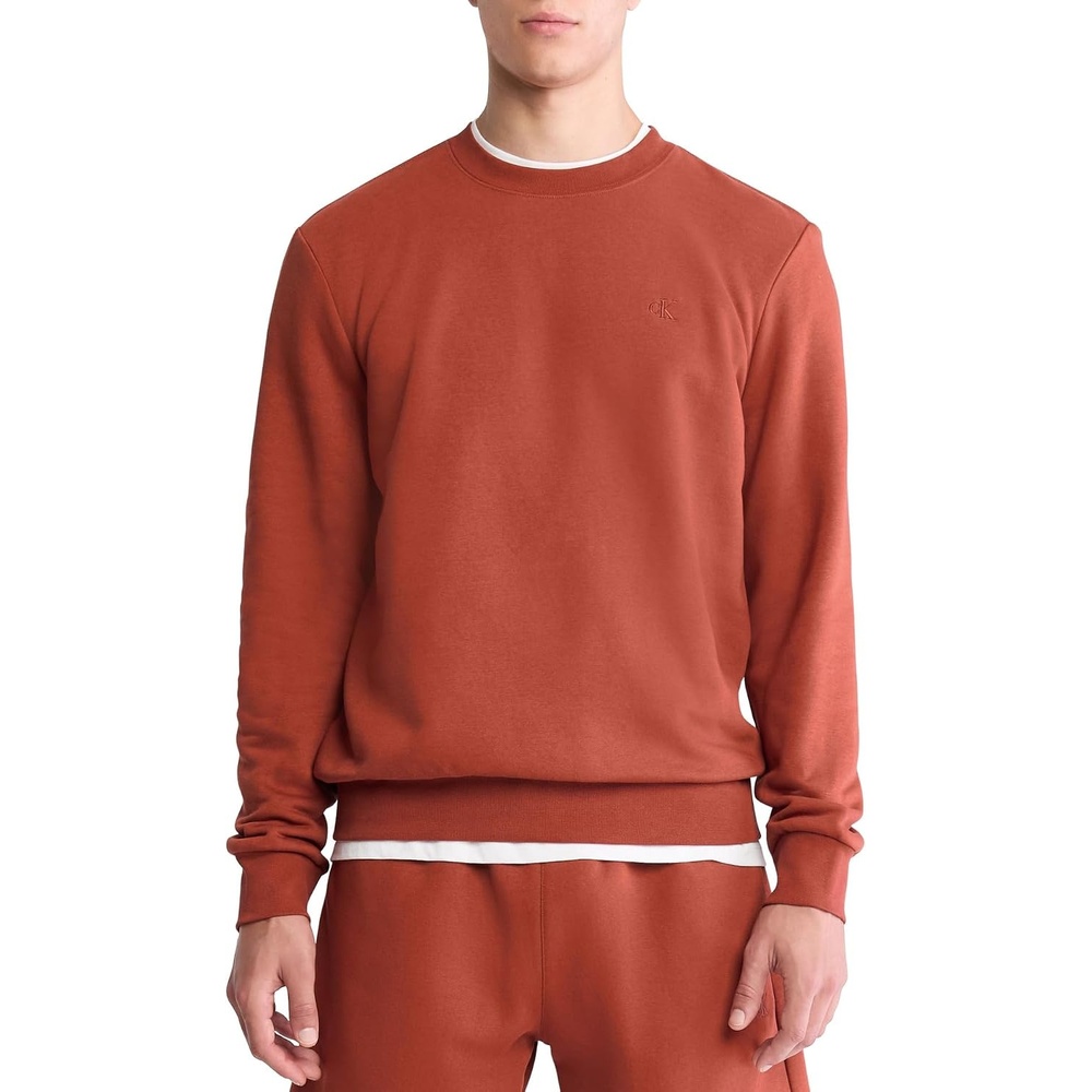 image:imageCalvin Klein Mens Archive Logo Fleece SweatshirtRoasted Russet