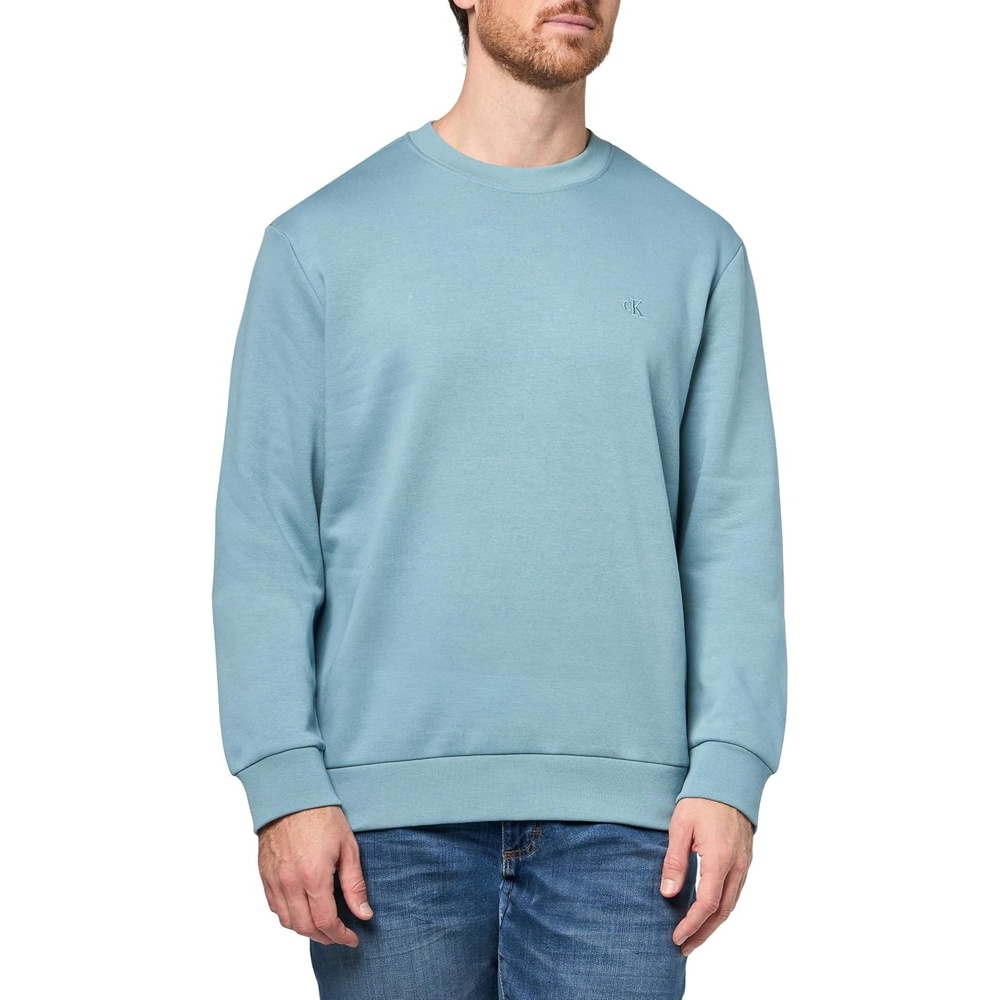 image:imageCalvin Klein Mens Archive Logo Fleece SweatshirtSmoke Blue