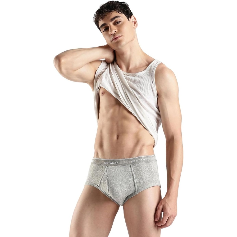 image:imageCalvin Klein Mens Cotton Classics 3pack Brief3 Grey Heather