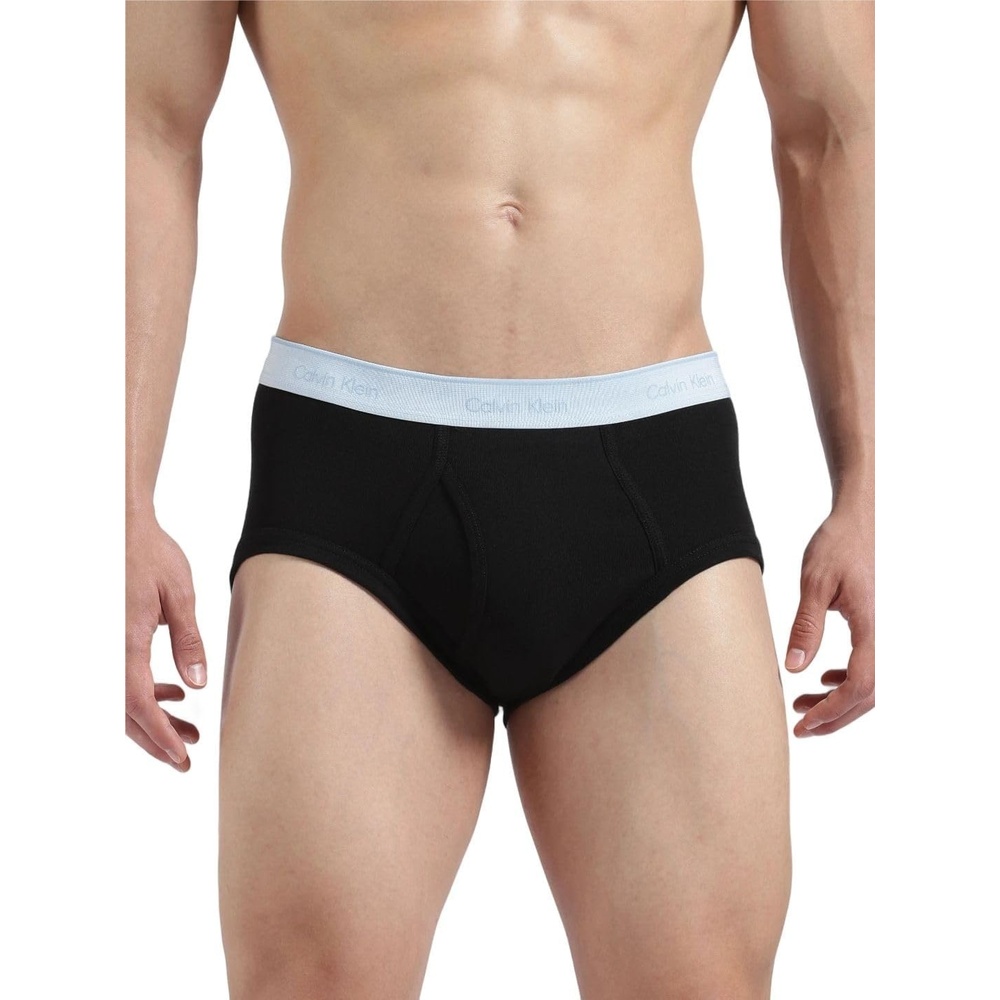 image:imageCalvin Klein Mens Cotton Classics 3pack BriefBlack Bodies W Black  Punch Pink  Breezy Blue Wbs