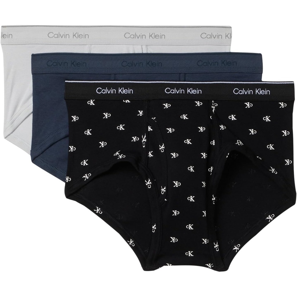 image:imageCalvin Klein Mens Cotton Classics 3pack BriefMicro ChipDiamond LogoBlackInk
