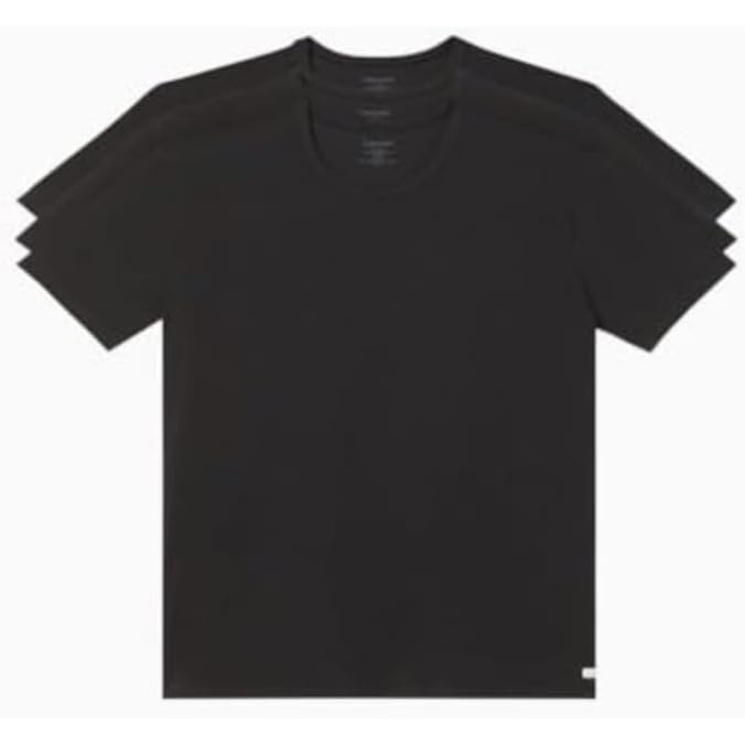 image:imageCalvin Klein Mens Cotton Stretch 3Pack Undershirts3 Black  Crewneck