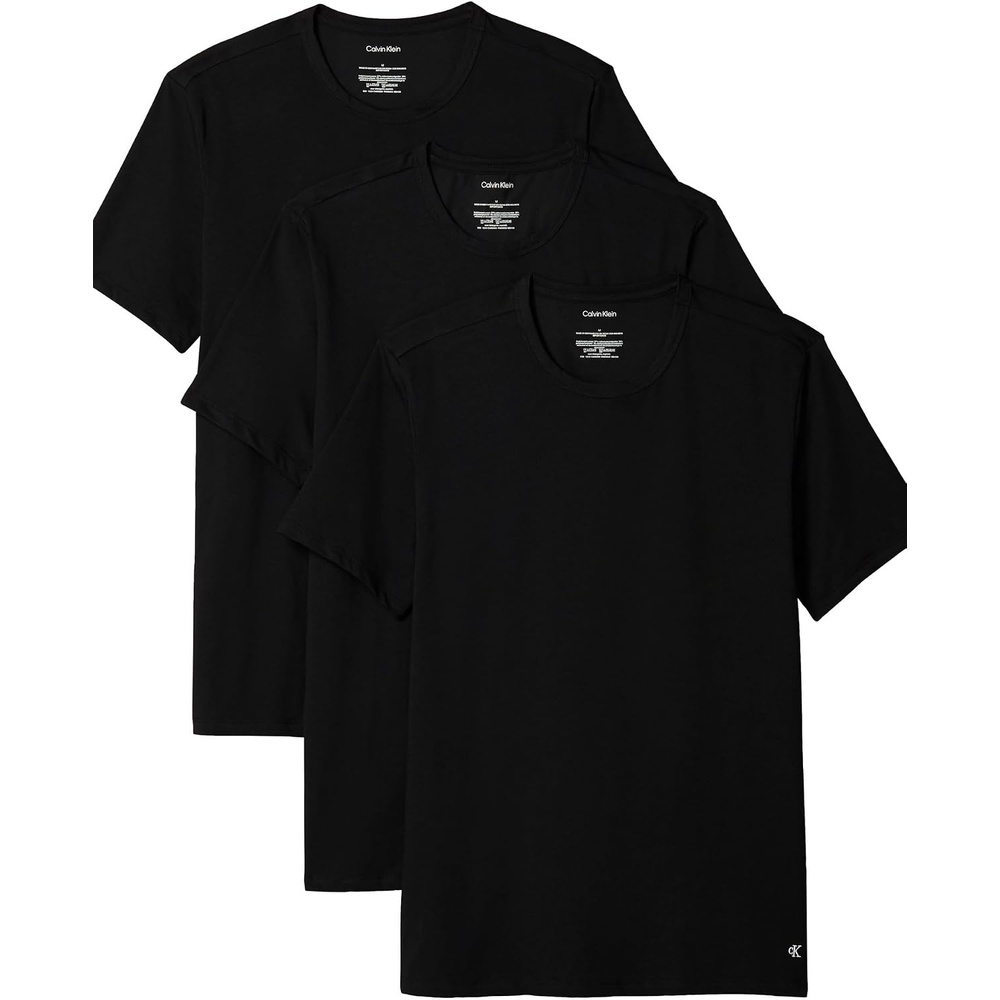 image:imageCalvin Klein Mens Cotton Stretch 3Pack Undershirts3 Black Crewneck