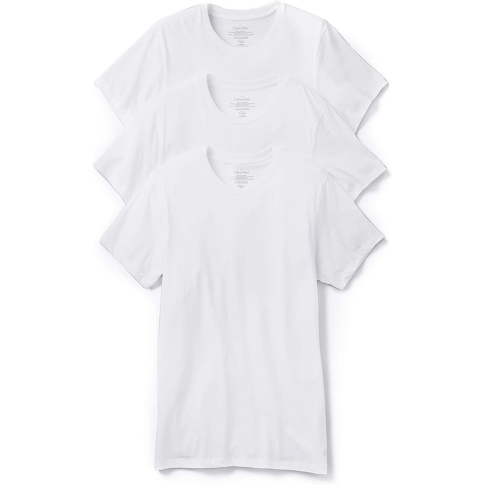 image:imageCalvin Klein Mens Cotton Stretch 3Pack Undershirts3 White  Crewneck