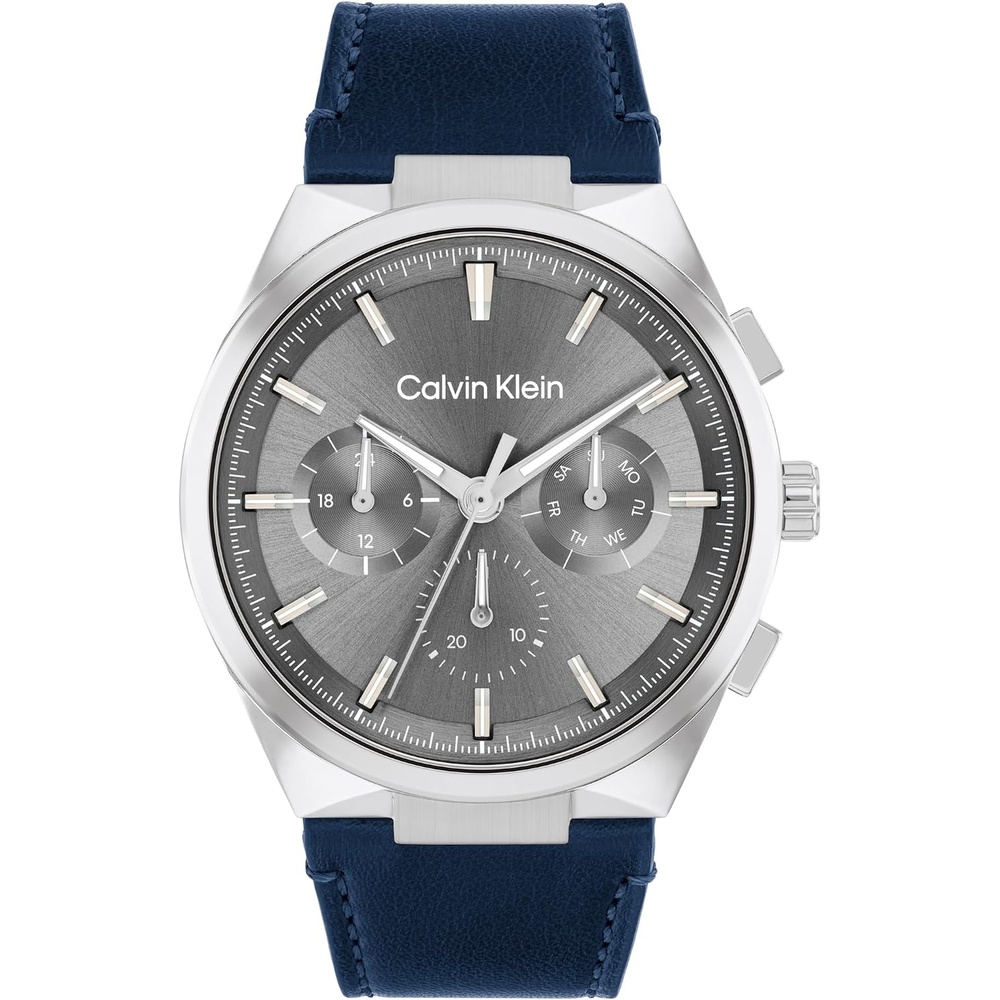 image:imageCalvin Klein Mens Distinguish  44mm 3H Quartz Watch  Stainless Steel Bracelet  Modern Stylish Timepiece  Gift for HimBlue Grey