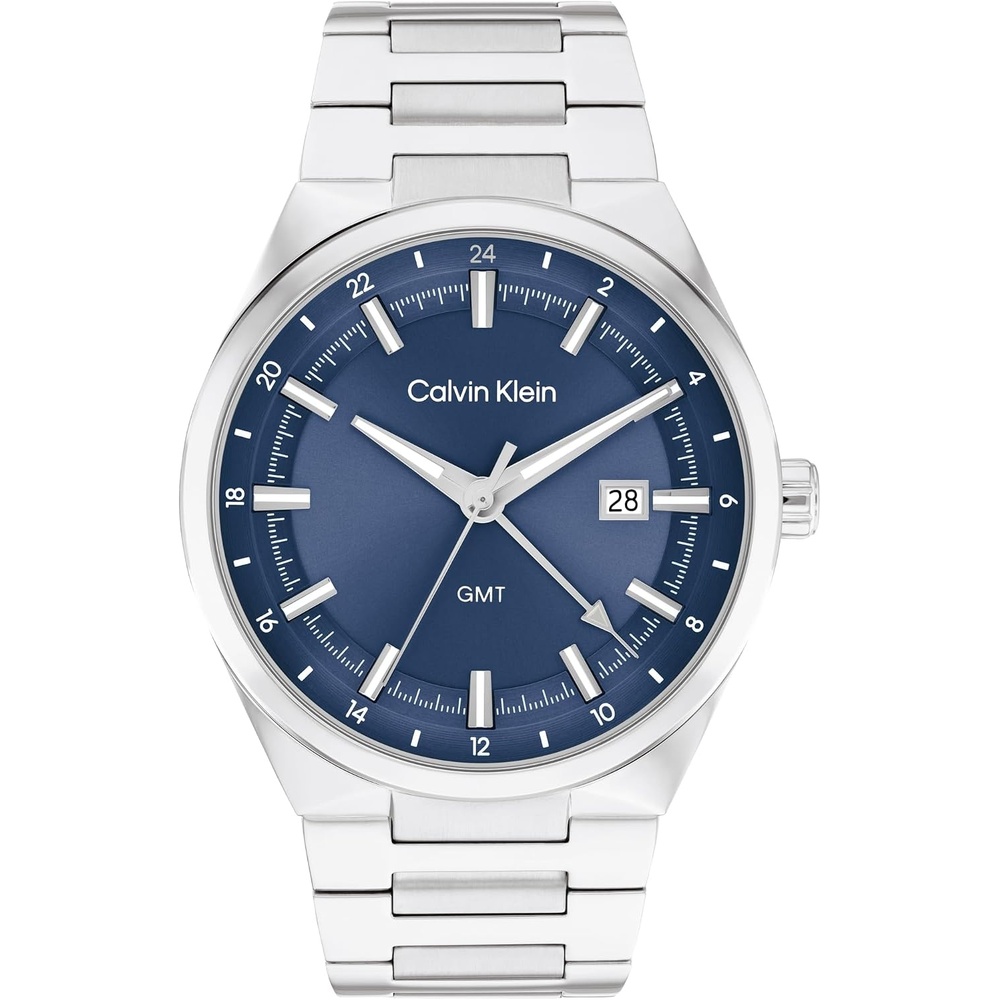 image:imageCalvin Klein Mens Distinguish  44mm 3H Quartz Watch  Stainless Steel Bracelet  Modern Stylish Timepiece  Gift for HimNavy