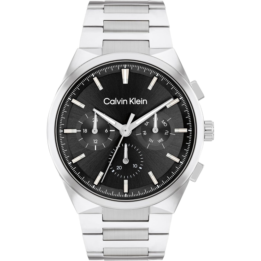 image:imageCalvin Klein Mens Distinguish  44mm 3H Quartz Watch  Stainless Steel Bracelet  Modern Stylish Timepiece  Gift for HimSilver