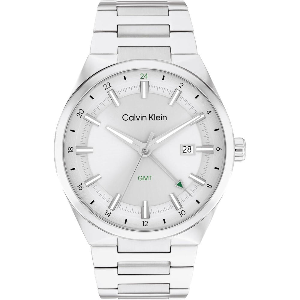 image:imageCalvin Klein Mens Distinguish  44mm 3H Quartz Watch  Stainless Steel Bracelet  Modern Stylish Timepiece  Gift for HimSilver Grey