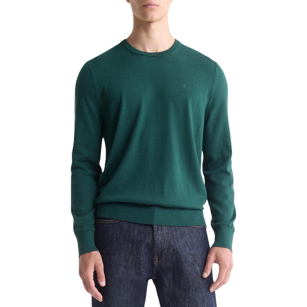 image:imageCalvin Klein Mens Extra Fine Merino Wool SweaterSea Moss