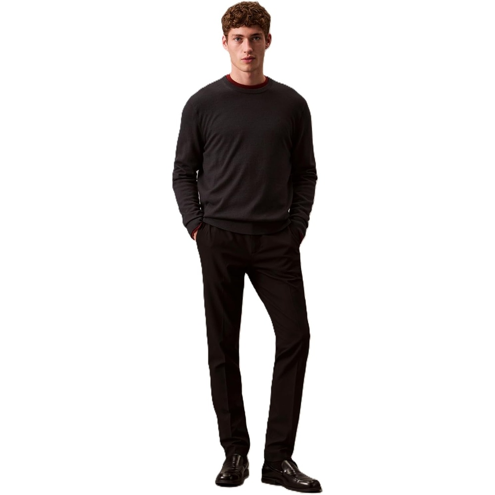 image:imageCalvin Klein Mens Extra Fine Merino Wool SweaterVulcan