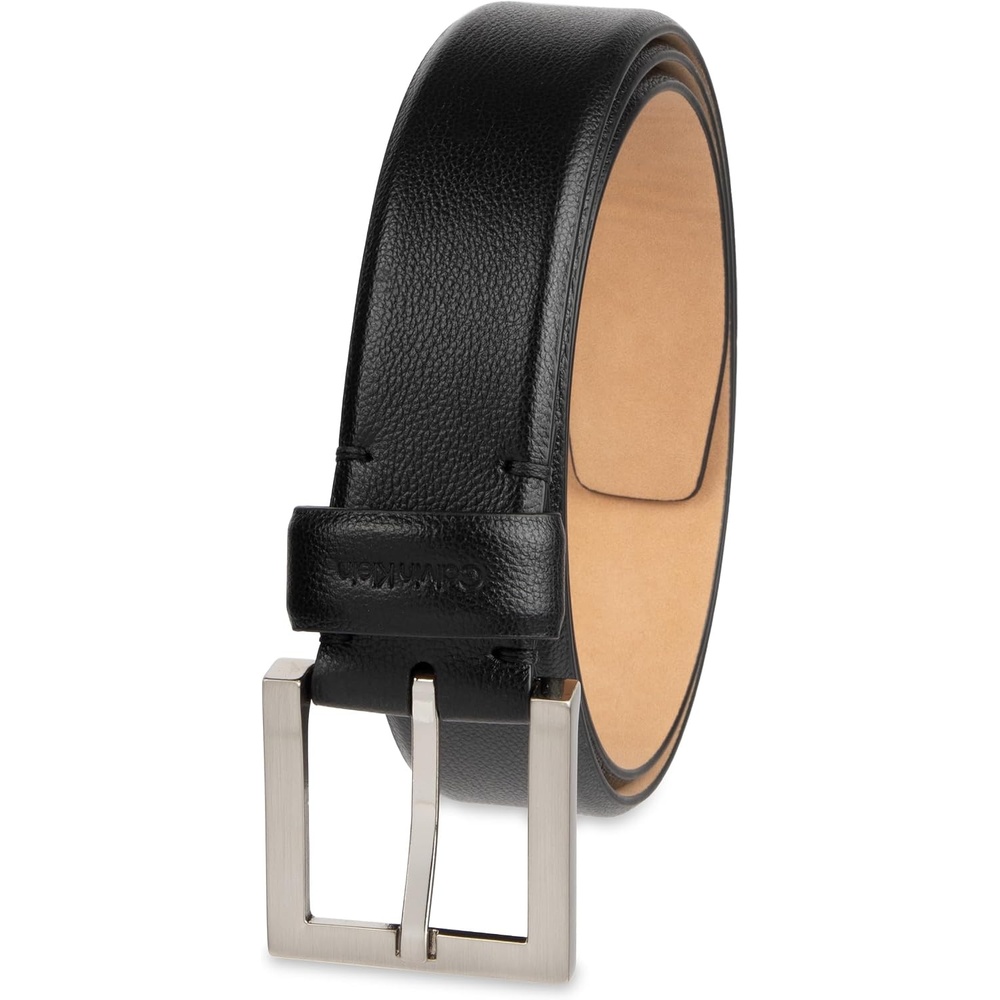 image:imageCalvin Klein Mens Leather Dress Belt  Sleek Modern Style for Business amp Everyday WearBlack Cut Edge