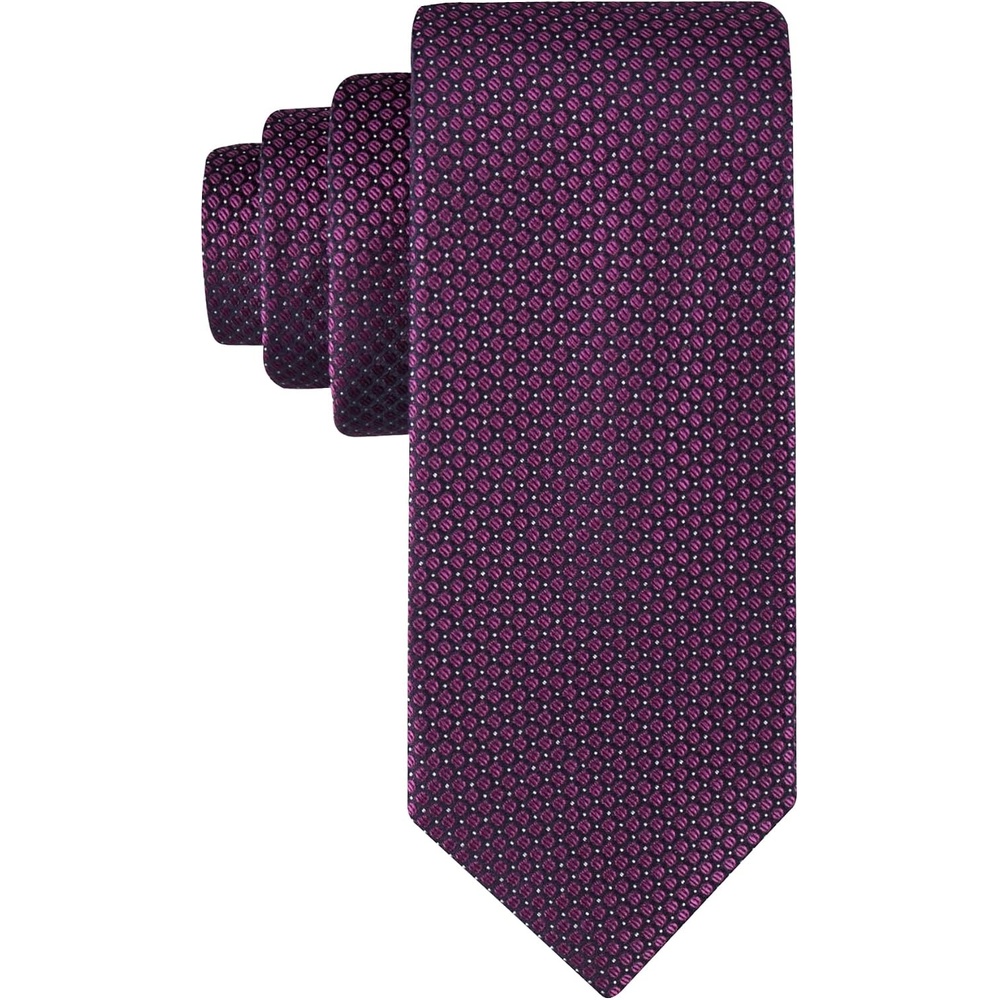 image:imageCalvin Klein Mens Micro Dot Pattern Tie Standard and Extra Long SizesBerry Micro