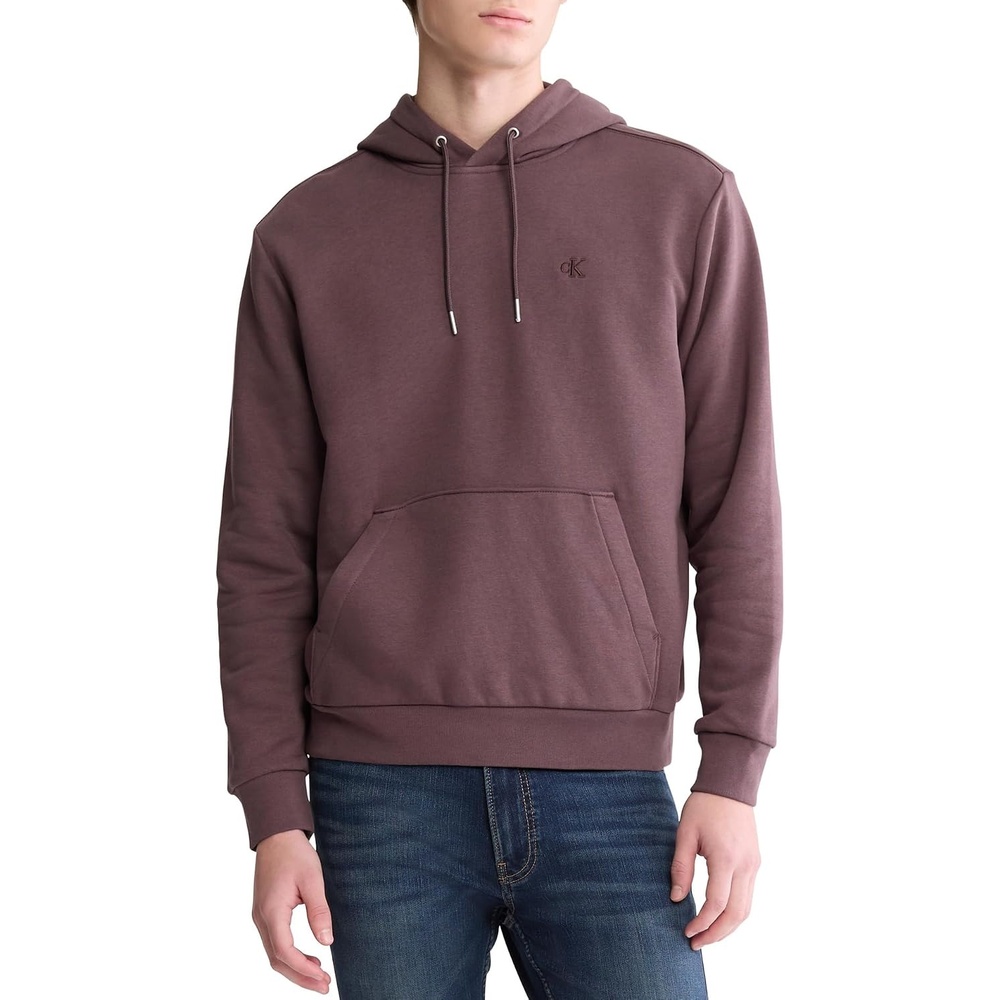 image:imageCalvin Klein Mens Monogram Logo Fleece HoodieRaisin