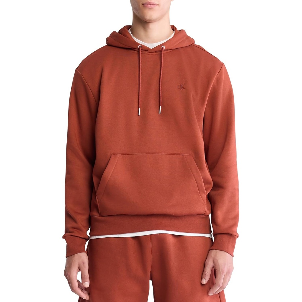 image:imageCalvin Klein Mens Monogram Logo Fleece HoodieRoasted Russet