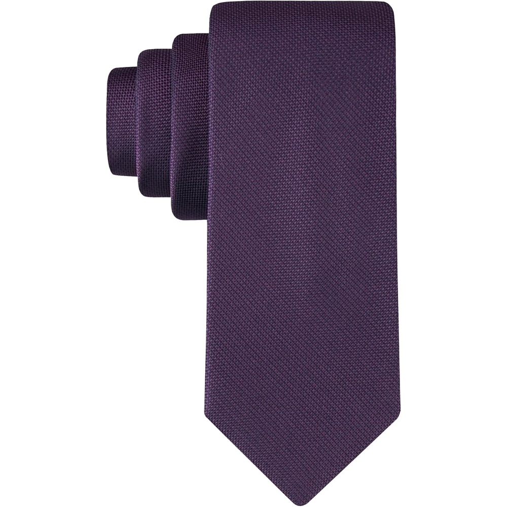 image:imageCalvin Klein Mens Necktie Extra Long SizesPurple Spun Solid