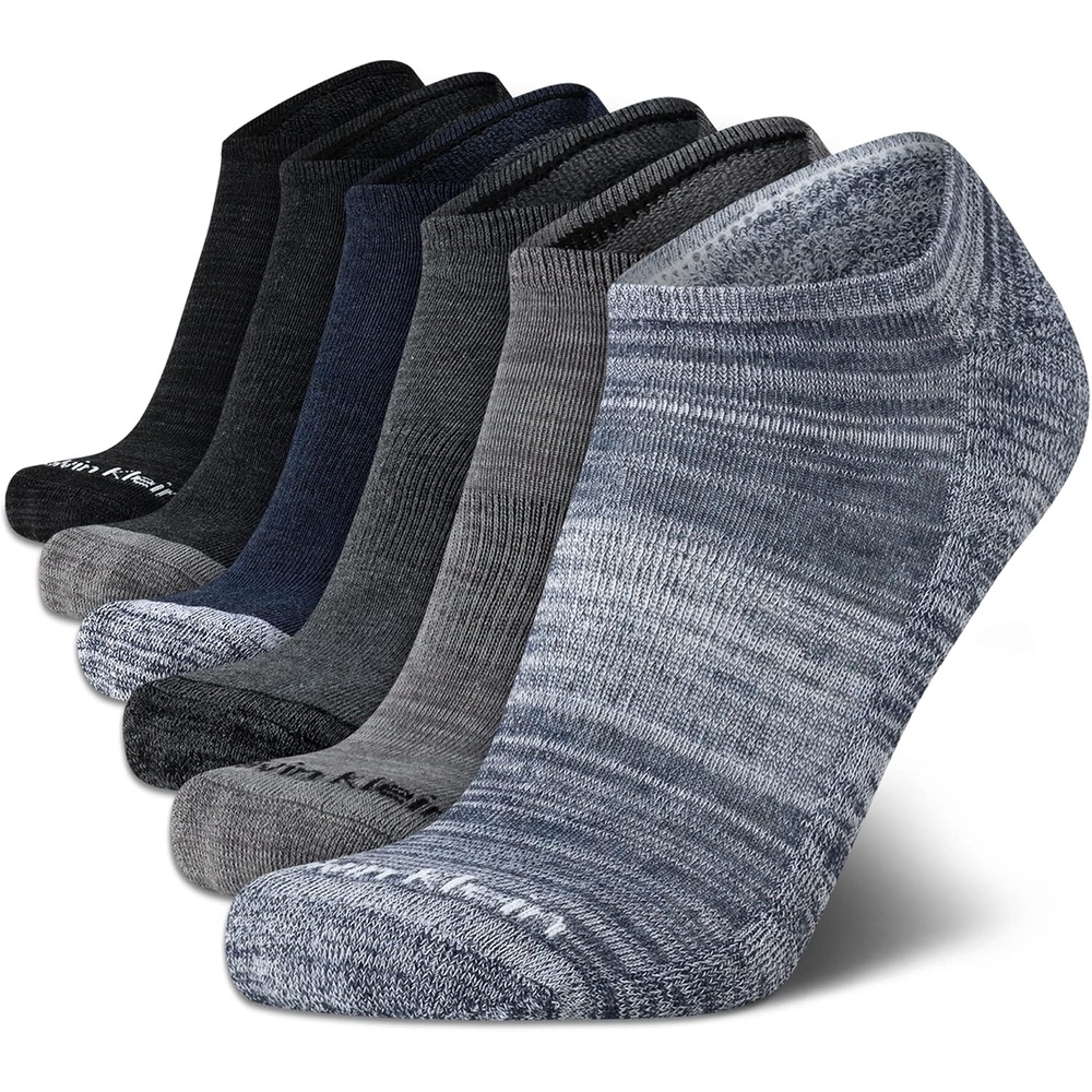 image:imageCalvin Klein Mens No Show Socks  6 Pack Soft Cotton Blend Cushioned Athletic Low Cut Socks for Men for Sports and RunningAssorted