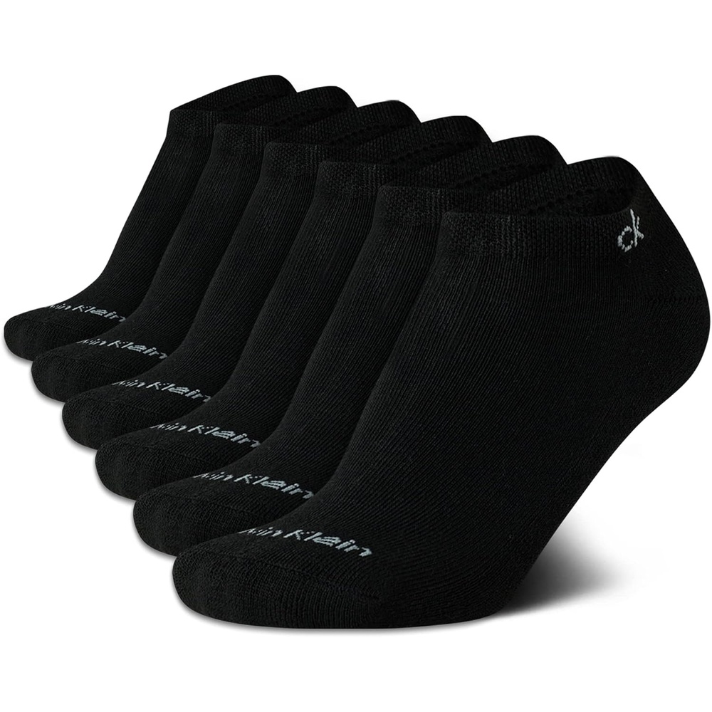 image:imageCalvin Klein Mens No Show Socks  6 Pack Soft Cotton Blend Cushioned Athletic Low Cut Socks for Men for Sports and RunningBlack Classic