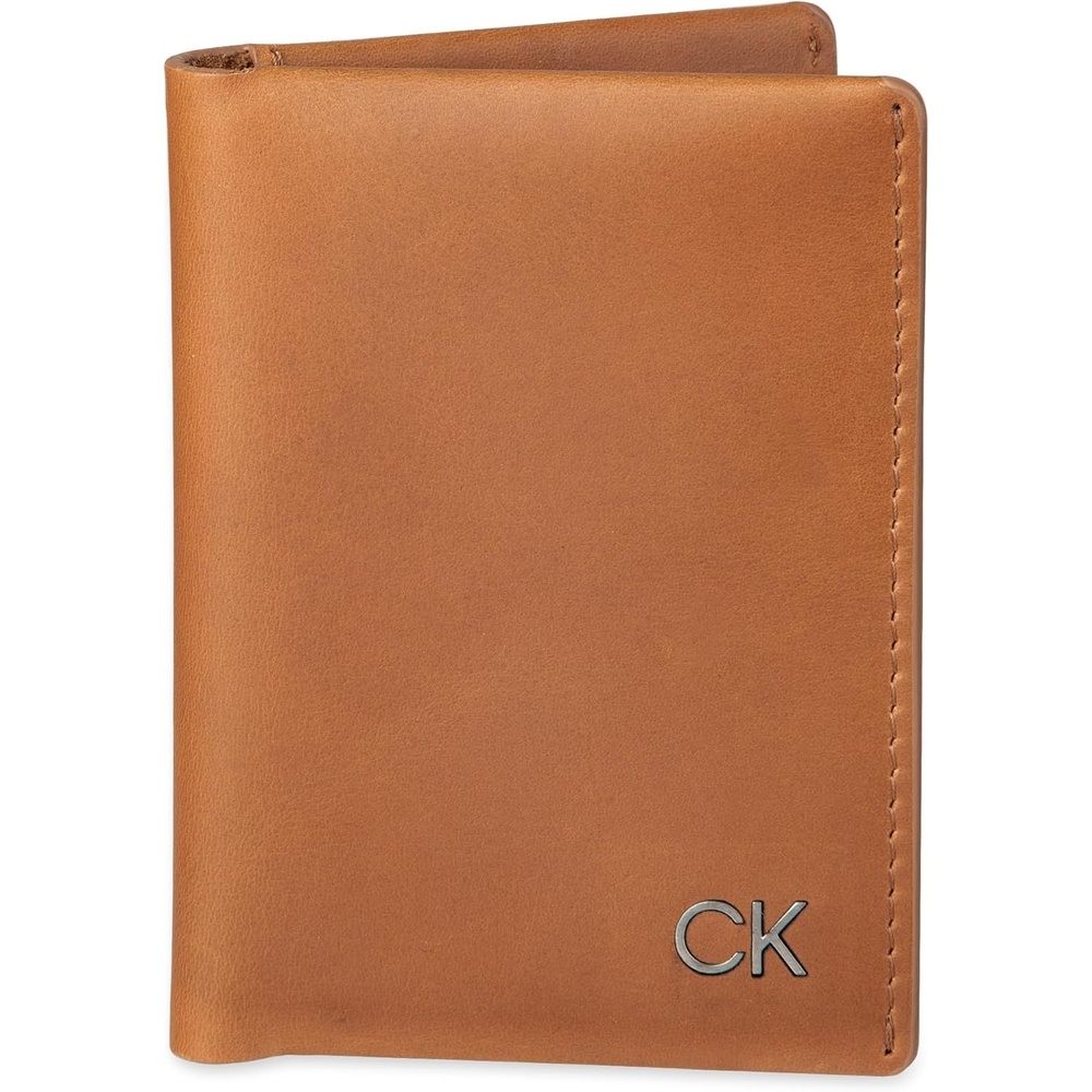 image:imageCalvin Klein Mens RFID Duofold Leather Wallet TAN One Size