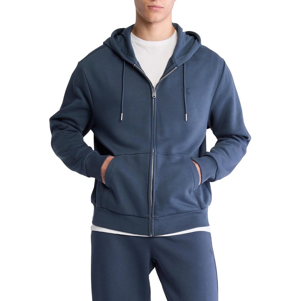 image:imageCalvin Klein Mens Relaxed Fit Archive Logo Fleece Full Zip HoodieInk