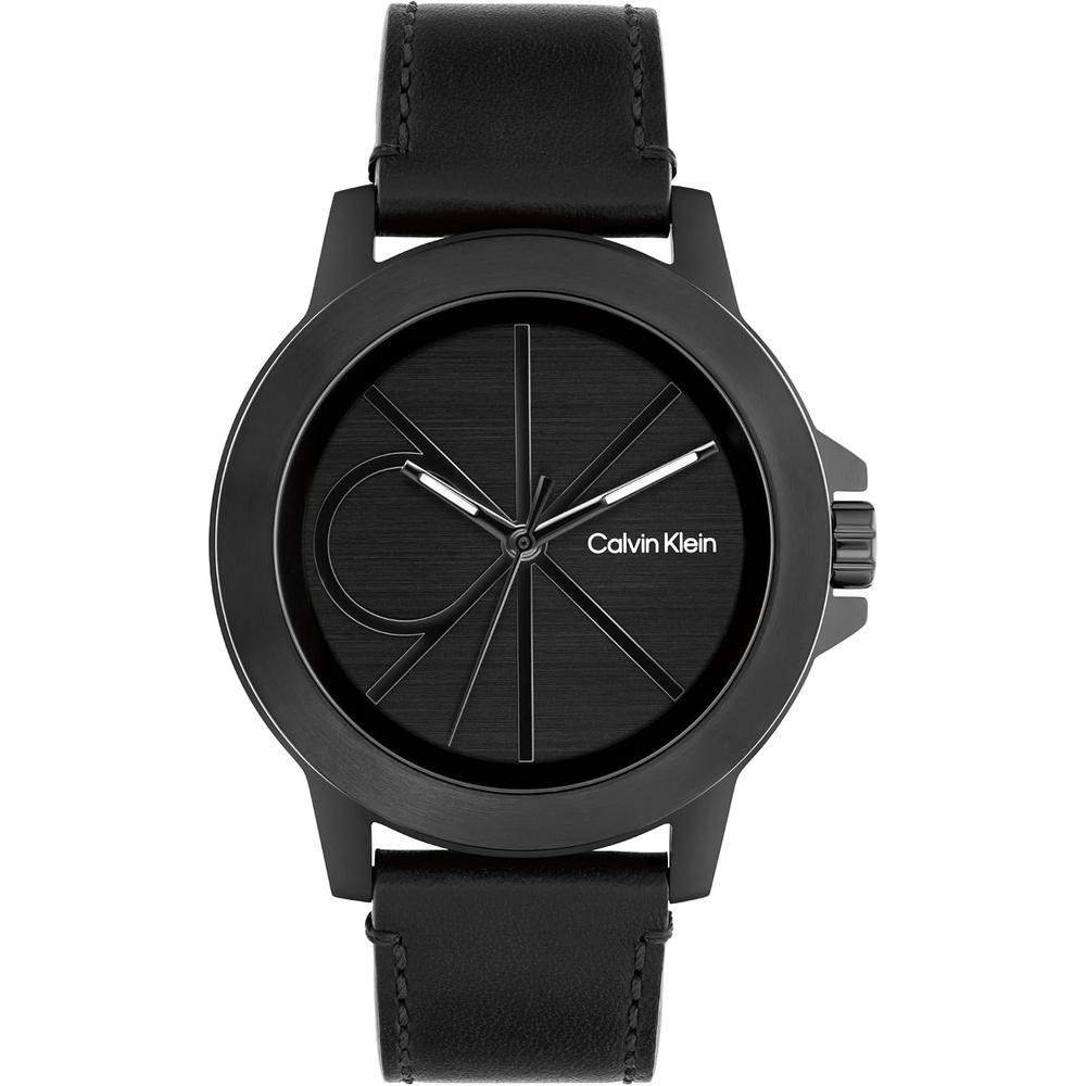 image:imageCalvin Klein Mens Reset Watch  Quartz Movement 42 mm Stainless Steel Case Leather Strap  Modern Sporty Design for Active Lifestyle  Gift for Him