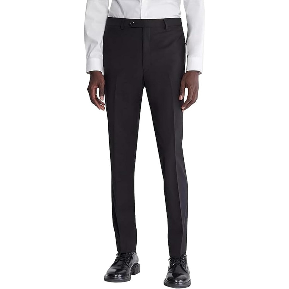 image:imageCalvin Klein Mens Skinny Fit Stretch Dress Pants  Fitted Suit Pants for Men  UltraTapered Suit PantsBlack