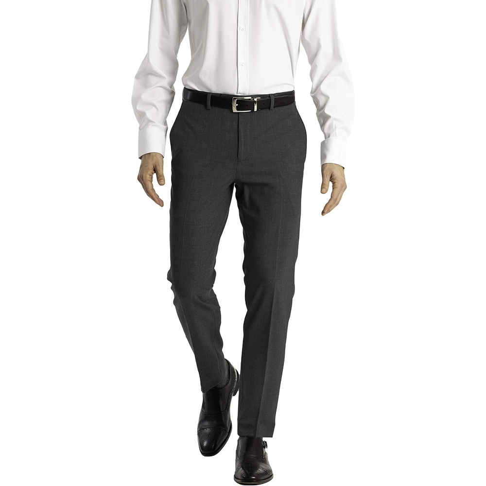 image:imageCalvin Klein Mens Skinny Fit Stretch Dress Pants  Fitted Suit Pants for Men  UltraTapered Suit PantsCharcoal Grey