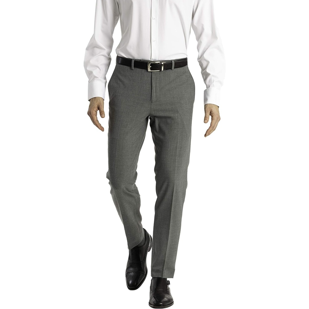 image:imageCalvin Klein Mens Skinny Fit Stretch Dress Pants  Fitted Suit Pants for Men  UltraTapered Suit PantsGrey