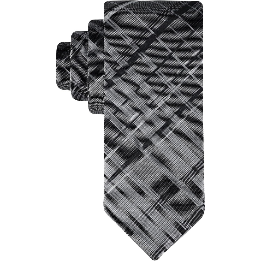 image:imageCalvin Klein Mens Solid and Pattern Neckties  Dress Ties for Work Weddings amp Formal wearBlack Plaid 2