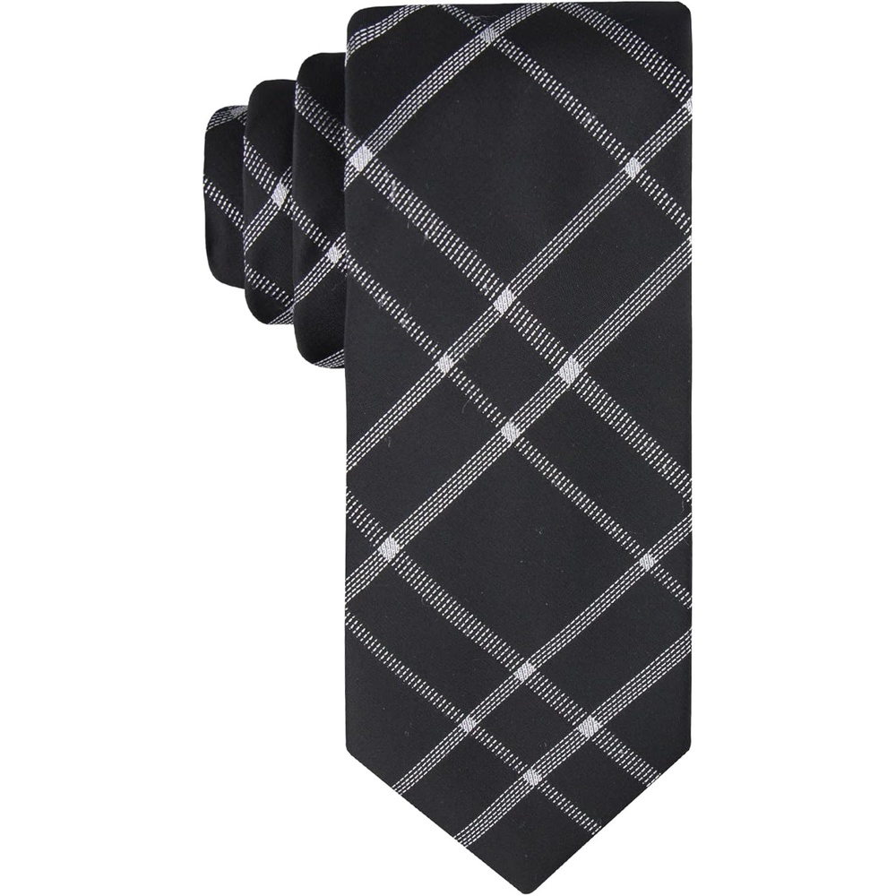 image:imageCalvin Klein Mens Solid and Pattern Neckties  Dress Ties for Work Weddings amp Formal wearBlack Plaid