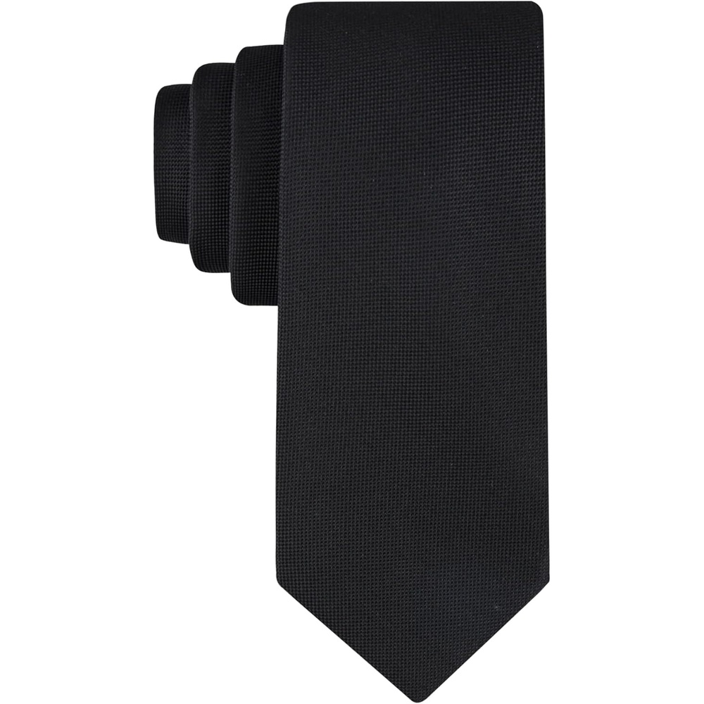 image:imageCalvin Klein Mens Solid and Pattern Neckties  Dress Ties for Work Weddings amp Formal wearBlack Spun Solid