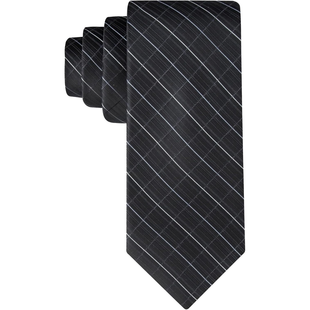 image:imageCalvin Klein Mens Solid and Pattern Neckties  Dress Ties for Work Weddings amp Formal wearBlack Windowpane