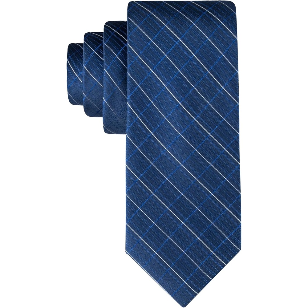 image:imageCalvin Klein Mens Solid and Pattern Neckties  Ties for Work Weddings amp FormalwearNavy Windowpane