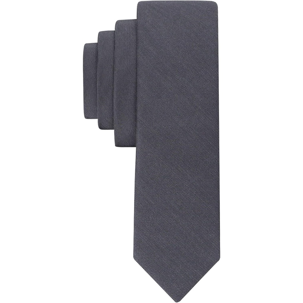 image:imageCalvin Klein Mens X Liquid Luxe Solid NecktieCharcoal Luxe