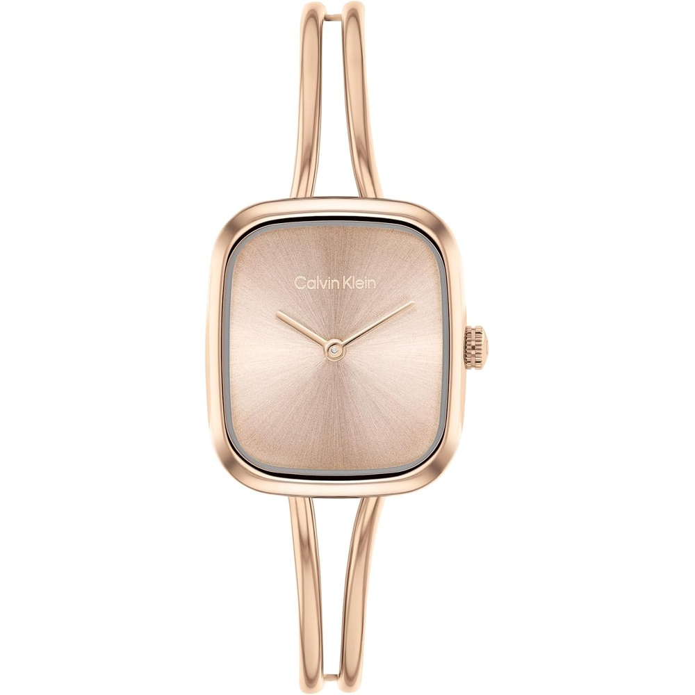 image:imageCalvin Klein Womens CK Adore Stainless Steel Watch  24mm Tank Case Adjustable Bangle Bracelet Petite Elegant Design  Gift for HerRose Gold