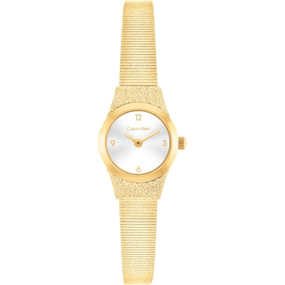 image:imageCalvin Klein Womens CK Contemporary 2H Quartz Watch  Mini Round Case Mesh Bracelet  Modern Minimalist Style  Gift for Her 18mmGold Plated