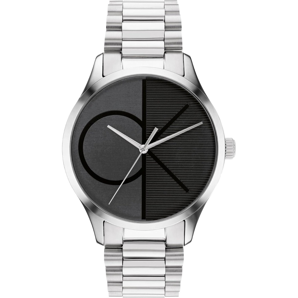 image:imageCalvin Klein Womens CK Iconic  35mm 2H Quartz Watch  Stainless Steel Mesh Bracelet  Water Resistance 30 Meters  Premium Fashion Timepiece for Everyday Style  Gift for HerSilverBlack Line