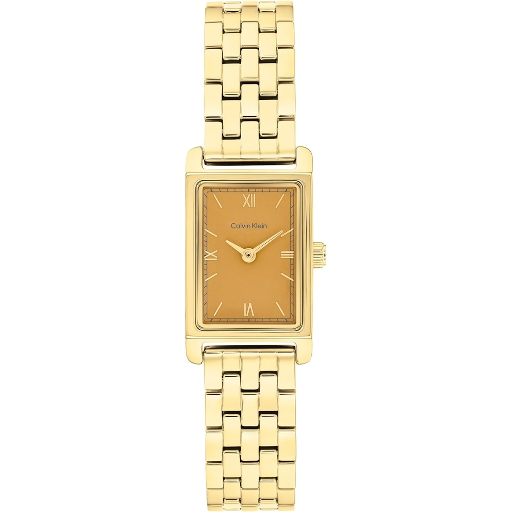 image:imageCalvin Klein Womens CK Light Quartz Watch  Square Case PowderFinish Dial Bracelet Water Resistant Up to 30m  Slim Modern Minimalist Timepiece  Gift for Her 16mmGold Plated