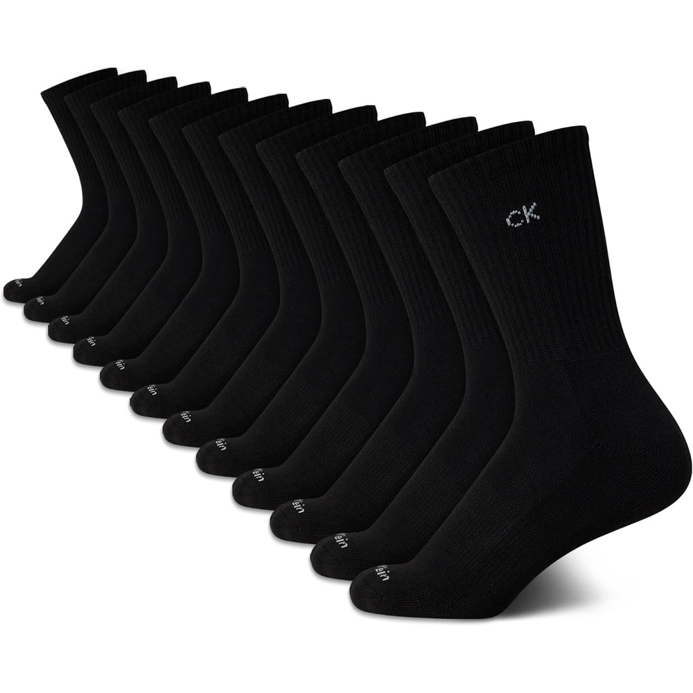 image:imageCalvin Klein Womens Cushion Athletic Crew Socks 12PackBlack