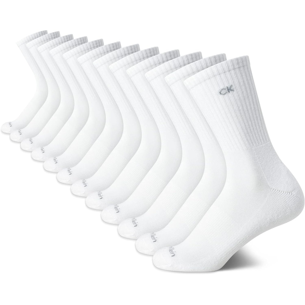 image:imageCalvin Klein Womens Cushion Athletic Crew Socks 12PackWhite