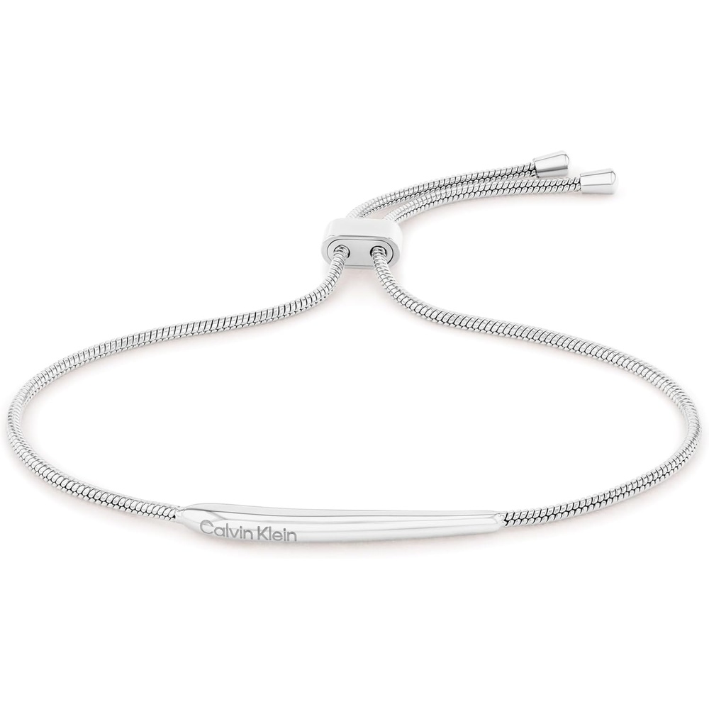image:imageCalvin Klein Womens Elongated Drops Bracelet Stainless Steel Modern Raindrop Design with Adjustable Slider Closure  Gift for HerSilver