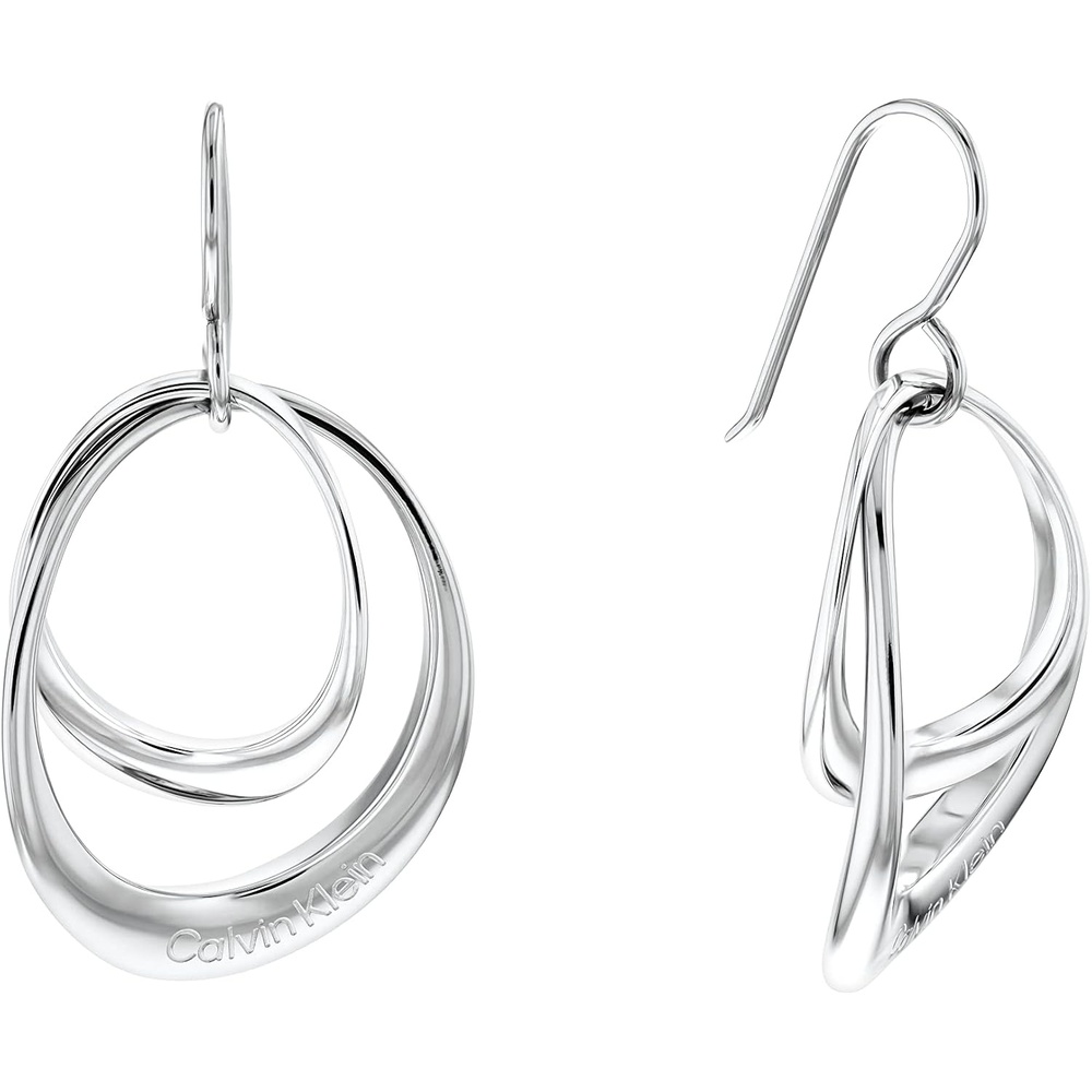 image:imageCalvin Klein Womens Fishy Earrings Distinctive Contours in Polished Finish for Elegant StyleSilver