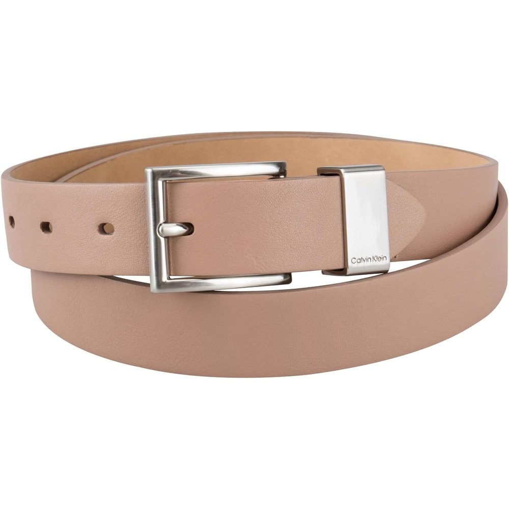 image:imageCalvin Klein Womens Metal Loop Slim 1 Inch Fashion Belt for Trousers Jeans DressesLight Brown