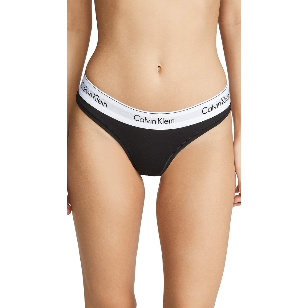 image:imageCalvin Klein Womens Modern Cotton ThongPantyBlack